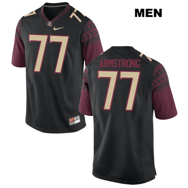 Men's NCAA Nike Florida State Seminoles #77 Christian Armstrong College Black Stitched Authentic Football Jersey CEK7169ZK